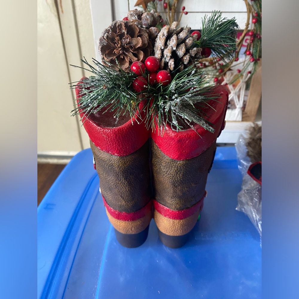 Texas Cowboy Boot Light-up Christmas Decor - Picture 2 of 7
